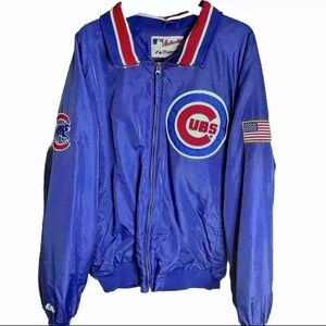 Vintage Chicago Cubs Majestic Bomber Varsity Jacket